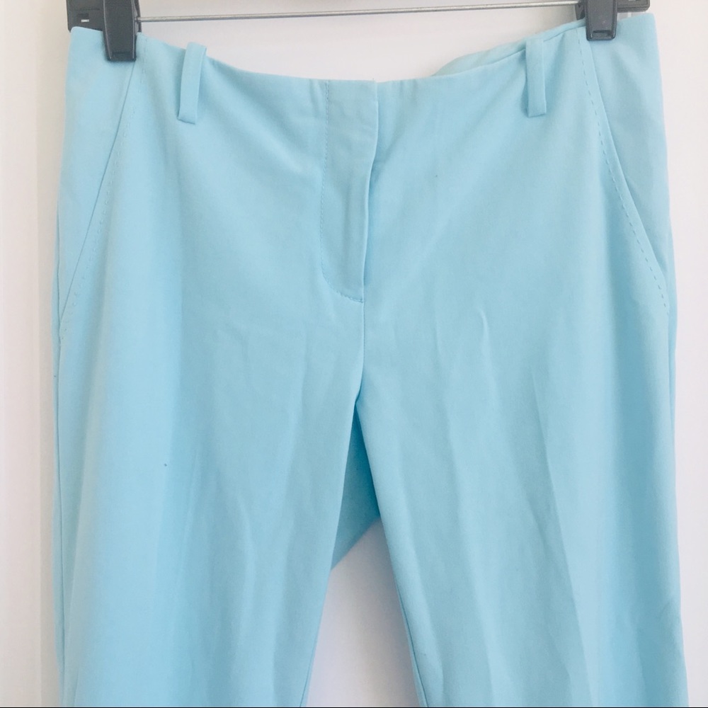 New York & Company sky blue color stretch ankle length pants size 2 - Picture 3 of 5
